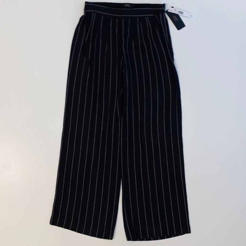 Alex Marie Wide Leg Pant Black with Stripes 4 NWT